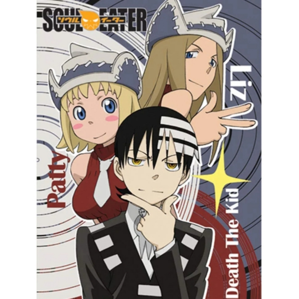 Large Anime Wall Scroll Soul Eater Death The Kid Liz & Patty Screen 31x43 inch